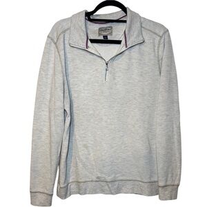 Flag & Anthem Men’s Cream Color 1/4 Zip Sweater Size Large